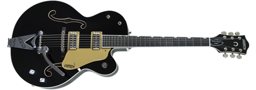 Gretsch G6120T-BSNSH Brian Setzer Signature Nashville Hollow Body w/ Bigsby, Ebony Fingerboard, Black Lacquer
