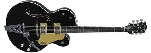 Gretsch G6120T-BSNSH Brian Setzer Signature Nashville Hollow Body w/ Bigsby, Ebony Fingerboard, Black Lacquer