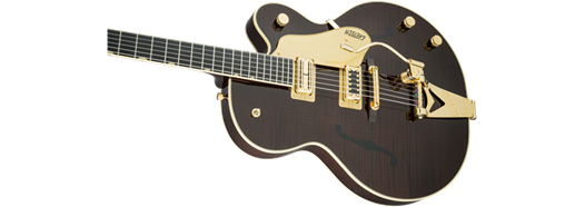 Gretsch G6122T-59 Vintage Select Edition '59 Chet Atkins Country Gentleman Hollow Body w/ Bigsby, TV Jones, Tiger Flame Maple, Walnut Stain Lacquer