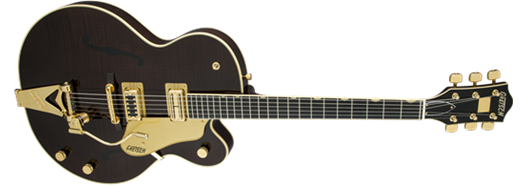 Gretsch G6122T-59 Vintage Select Edition '59 Chet Atkins Country Gentleman Hollow Body w/ Bigsby, TV Jones, Tiger Flame Maple, Walnut Stain Lacquer