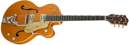Gretsch G6120T-59 Vintage Select Edition '59 Chet Atkins Hollow Body w/ Bigsby, TV Jones, Vintage Orange Stain Lacquer