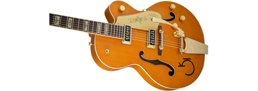 Gretsch G6120T-55 Vintage Select Edition '55 Chet Atkins Hollow Body w/ Bigsby, TV Jones, Vintage Orange Stain Lacquer