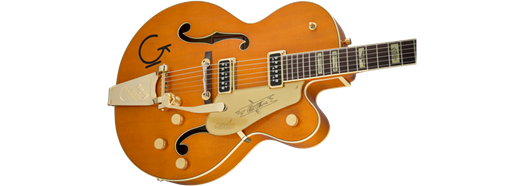 Gretsch G6120T-55 Vintage Select Edition '55 Chet Atkins Hollow Body w/ Bigsby, TV Jones, Vintage Orange Stain Lacquer