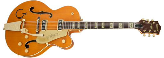 Gretsch G6120T-55 Vintage Select Edition '55 Chet Atkins Hollow Body w/ Bigsby, TV Jones, Vintage Orange Stain Lacquer