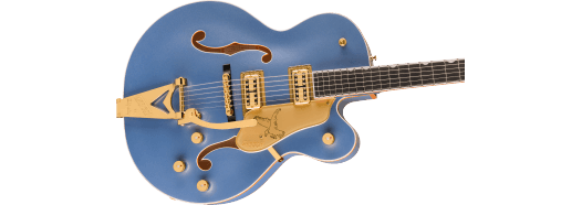 Gretsch Falcon Hollow Body w/ String-Thru Bigsby and Gold Hardware, Ebony Fingerboard, Cerulean Smoke