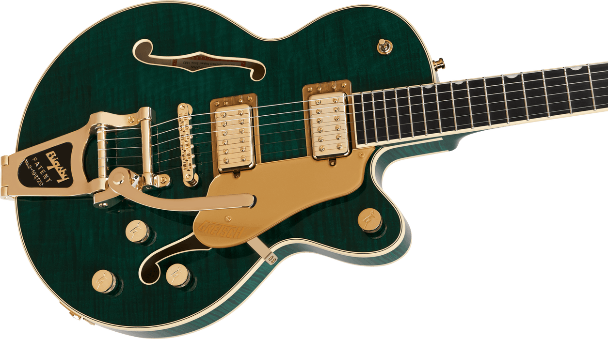 Gretsch Broadkaster Jr. LX Figured Center Block w/ String-Thru Bigsby and Gold Hardware, Ebony Fingerboard, Tropic Aura