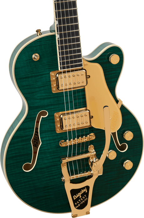 Gretsch Broadkaster Jr. LX Figured Center Block w/ String-Thru Bigsby and Gold Hardware, Ebony Fingerboard, Tropic Aura