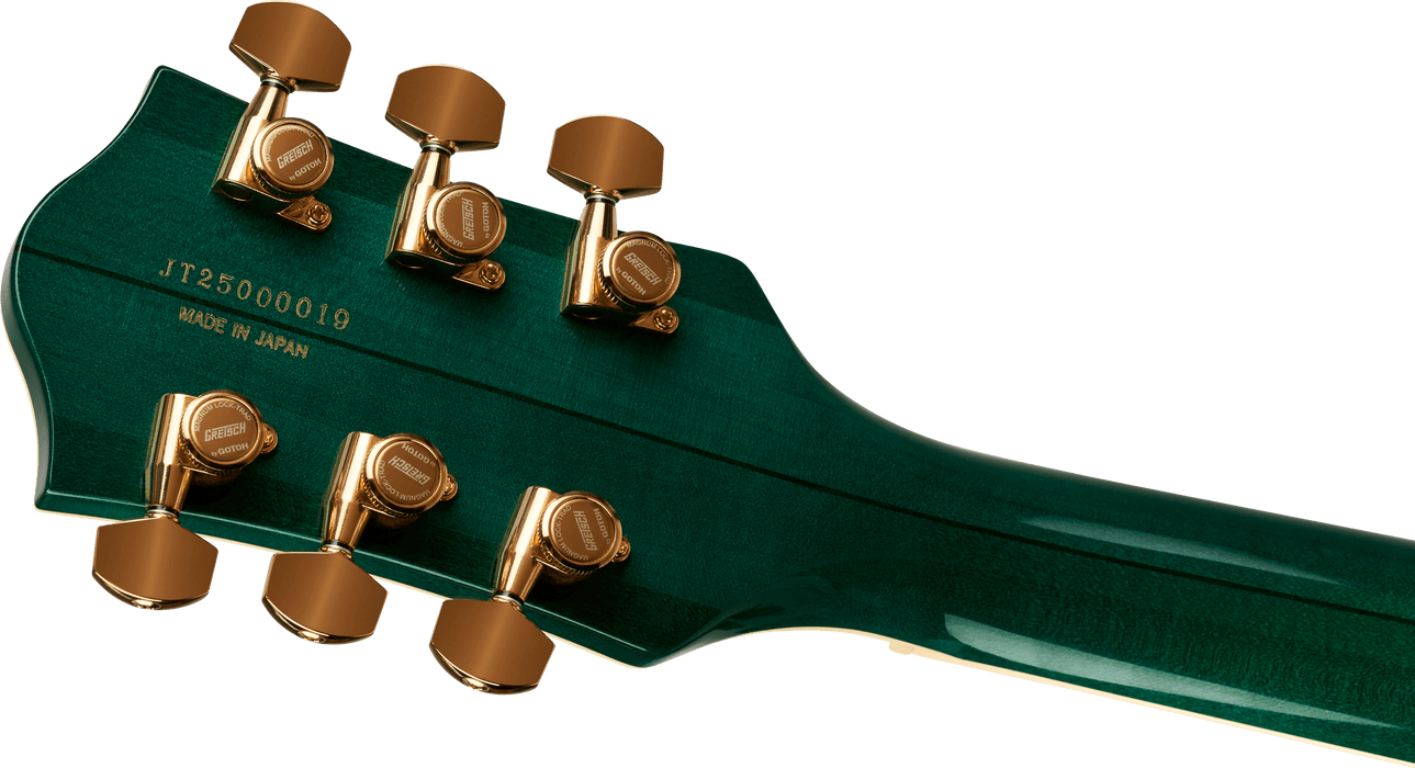 Gretsch Broadkaster Jr. LX Figured Center Block w/ String-Thru Bigsby and Gold Hardware, Ebony Fingerboard, Tropic Aura