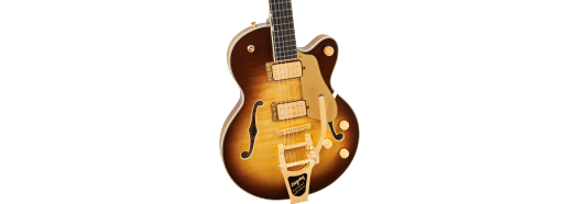 Gretsch Broadkaster Jr. LX Figured Center Block w/ String-Thru Bigsby and Gold Hardware, Ebony Fingerboard, Caramel Dawn