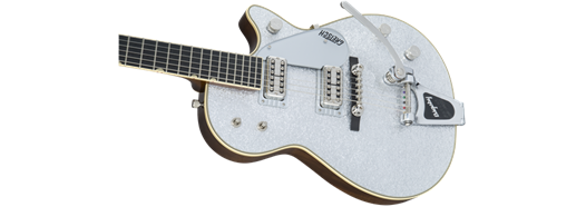 Gretsch G6129T-59 Vintage Select ’59 Silver Jet w/ Bigsby, TV Jones, Silver Sparkle