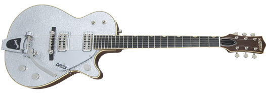 Gretsch G6129T-59 Vintage Select ’59 Silver Jet w/ Bigsby, TV Jones, Silver Sparkle