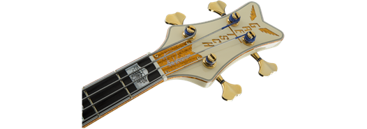 Gretsch G6136B-TP Tom Petersson Signature Falcon 4-String Bass w/ Cadillac Tailpiece, Rumble’Tron Pickup, Aged White Lacquer