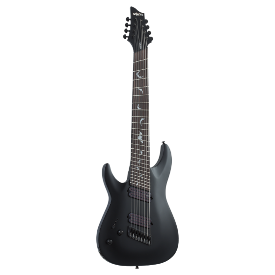 Schecter Damien-8 Multi-Scale Left-Handed Satin Black