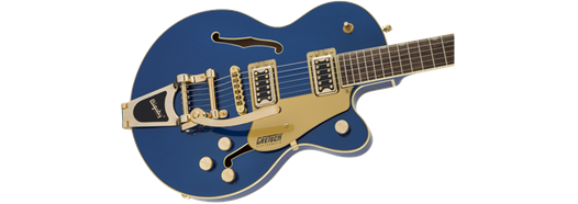 Gretsch G5655TG Electromatic Center Block Jr. Single-Cut w/ Bigsby and Gold Hardware, Laurel Fingerboard, Azure Metallic