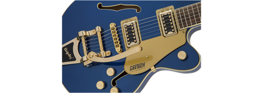 Gretsch G5655TG Electromatic Center Block Jr. Single-Cut w/ Bigsby and Gold Hardware, Laurel Fingerboard, Azure Metallic