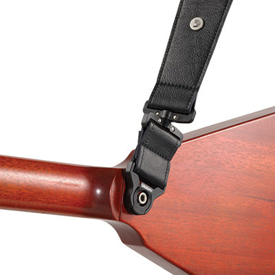 D'Addario 25BALSV00 Comfort Leather Auto Lock Swivel Strap, Black