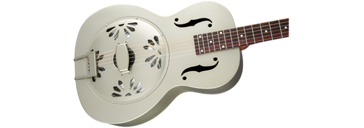 Gretsch G9201 Honey Dipper Round-Neck, Brass Body Biscuit Cone Resonator Guitar, Shed Roof Finish