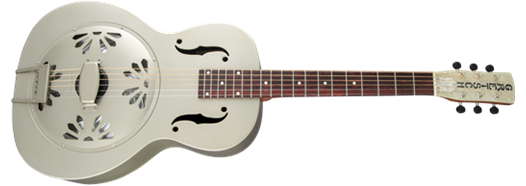 Gretsch G9201 Honey Dipper Round-Neck, Brass Body Biscuit Cone Resonator Guitar, Shed Roof Finish