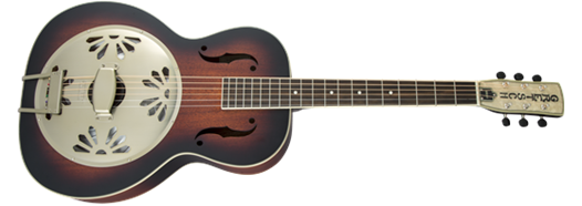 Gretsch G9240 Alligator Round-Neck, Mahogany Body Biscuit Cone Resonator Guitar, 2-Color Sunburst