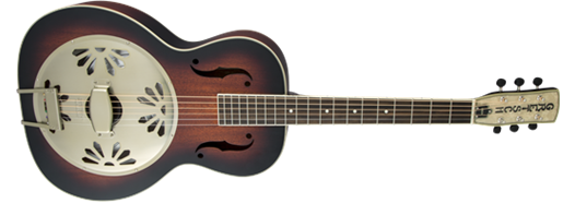 Gretsch G9240 Alligator Round-Neck, Mahogany Body Biscuit Cone Resonator Guitar, 2-Color Sunburst