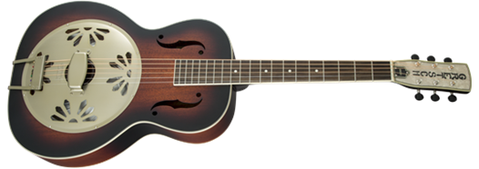 Gretsch G9241 Alligator Biscuit Round-Neck Resonator Guitar w/ Fishman Nashville Pickup, 2-Color Sunburst