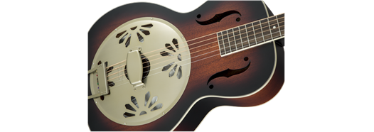 Gretsch G9241 Alligator Biscuit Round-Neck Resonator Guitar w/ Fishman Nashville Pickup, 2-Color Sunburst