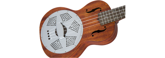 Gretsch G9112 Resonator-Ukulele w/ Gig Bag, Ovangkol Fingerboard, Biscuit Cone, Honey Mahogany Stain