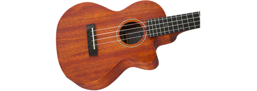 Gretsch G9121 A.C.E. Tenor Ukulele w/ Gig Bag, Ovangkol Fingerboard, Acoustic-Cutaway-Electric, Fishman Kula Pickup, Honey Mahogany Stain