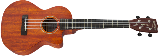 Gretsch G9121 A.C.E. Tenor Ukulele w/ Gig Bag, Ovangkol Fingerboard, Acoustic-Cutaway-Electric, Fishman Kula Pickup, Honey Mahogany Stain