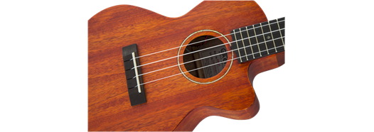 Gretsch G9121 A.C.E. Tenor Ukulele w/ Gig Bag, Ovangkol Fingerboard, Acoustic-Cutaway-Electric, Fishman Kula Pickup, Honey Mahogany Stain