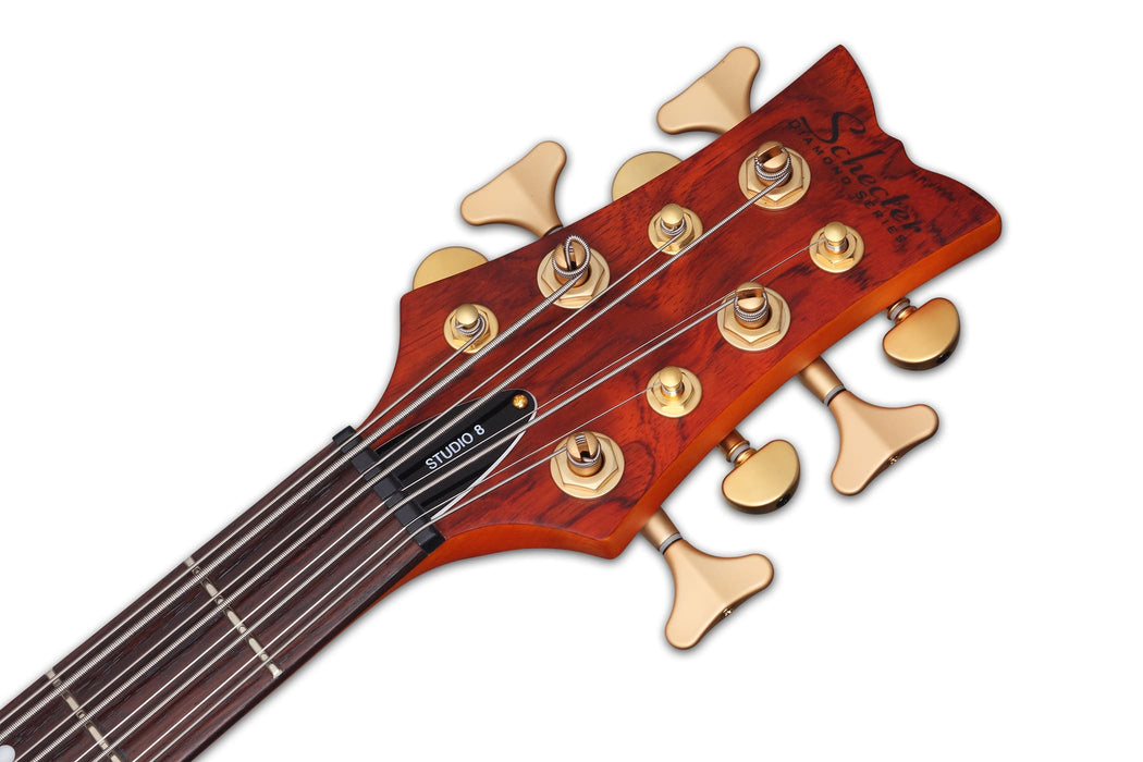 Schecter Stiletto Studio-8 Left-Handed Honey Satin