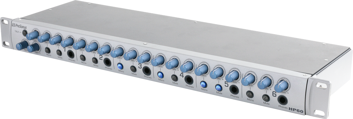 PreSonus HP60 6-Channel Headphone Mixing System - Silver