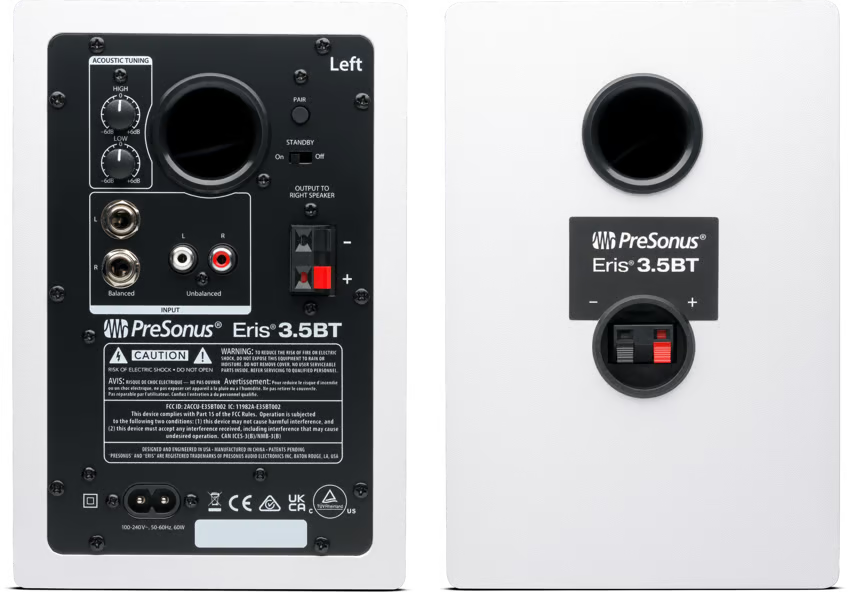 PreSonus Eris 3.5BT 2nd Gen (Pair) w/Bluetooth, White