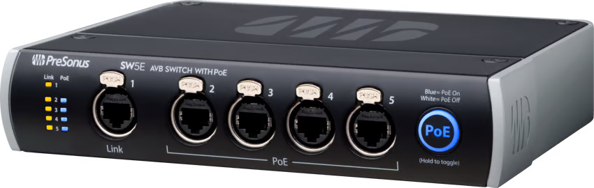 PreSonus SW5E 5-Port AVB Switch W/ PoE