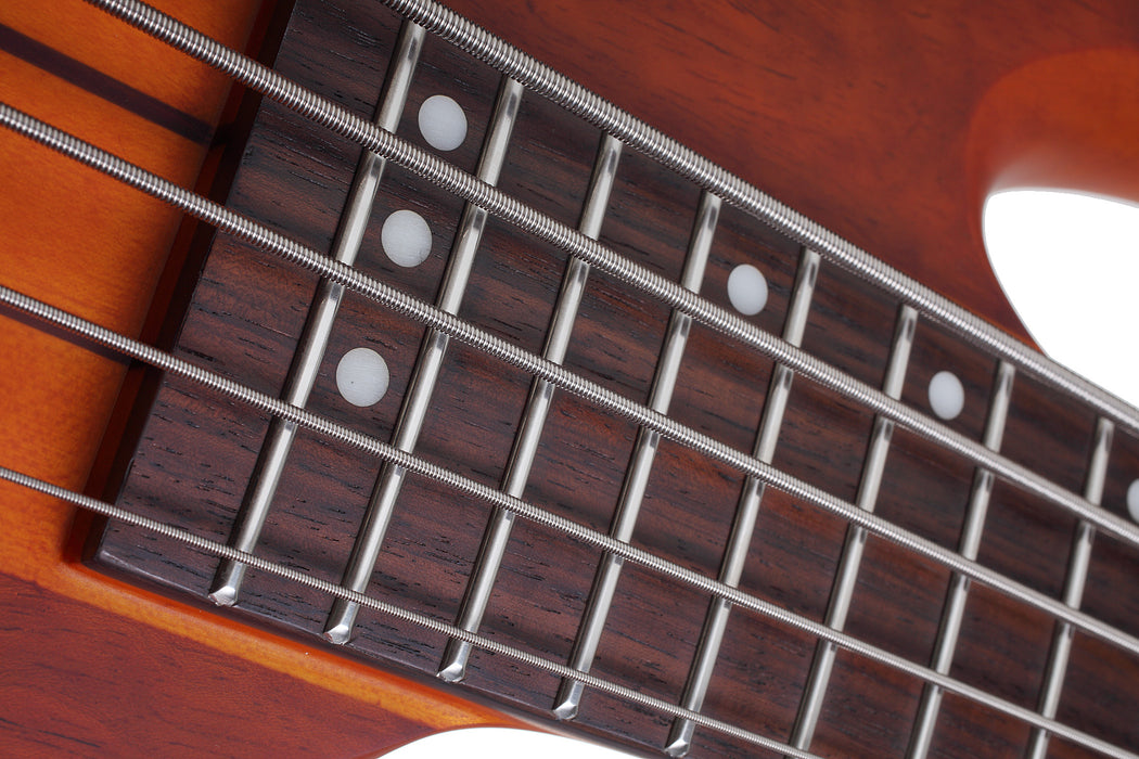 Schecter Stiletto Studio-5 Left-Handed Honey Satin