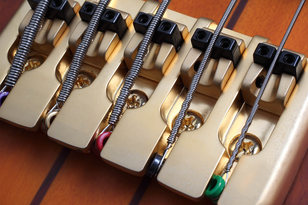 Schecter Stiletto Studio-5 Left-Handed Honey Satin