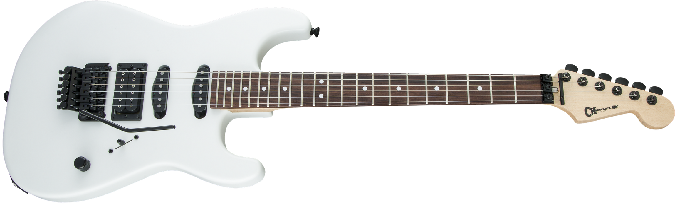 Charvel USA Select San Dimas Style 1 HSS FR, Rosewood Fingerboard, Snow Blind Satin