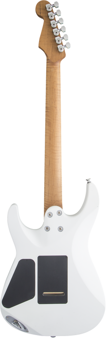 Charvel USA Select DK24 HH 2PT CM, Caramelized Flame Maple Fingerboard, Satin White