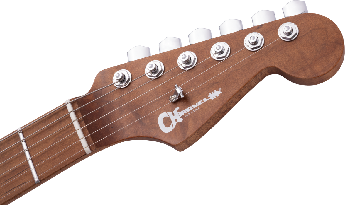 Charvel USA Select DK24 HSS 2PT CM QM, Caramelized Maple Fingerboard, Autumn Glow