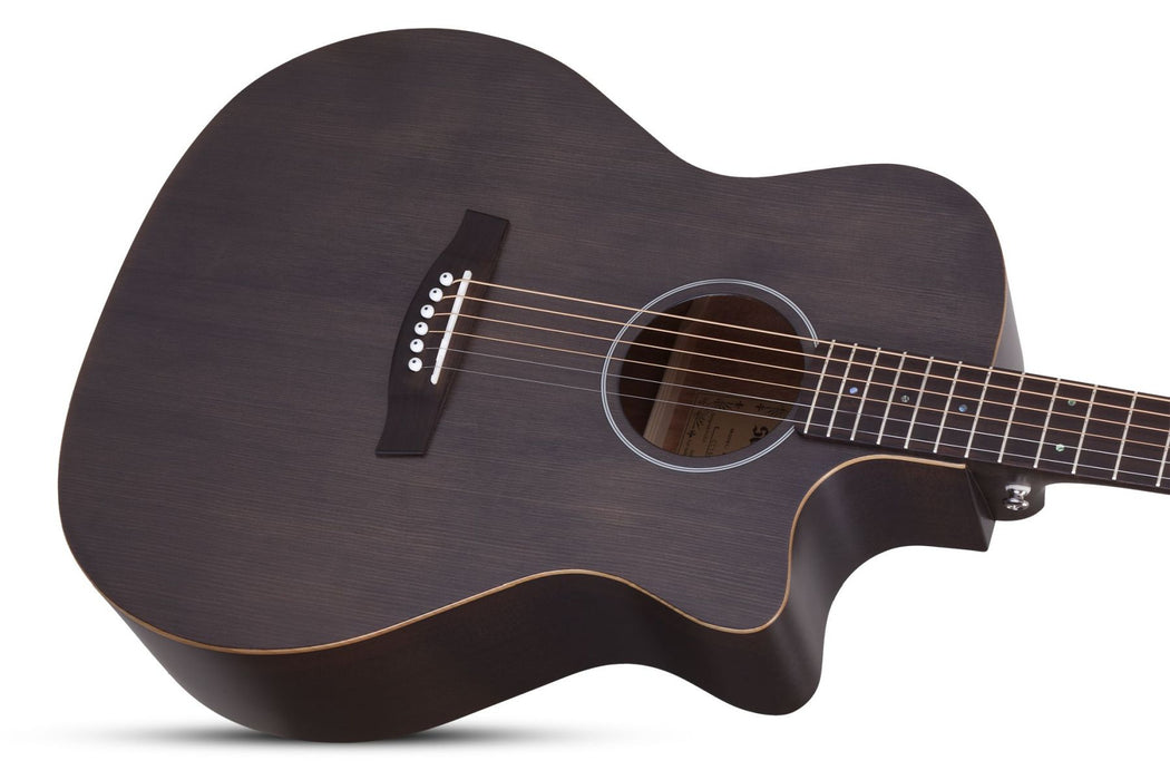 Schecter Deluxe Acoustic Satin See Through Black