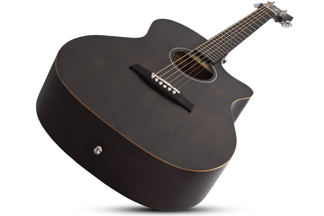 Schecter Deluxe Acoustic Satin See Through Black