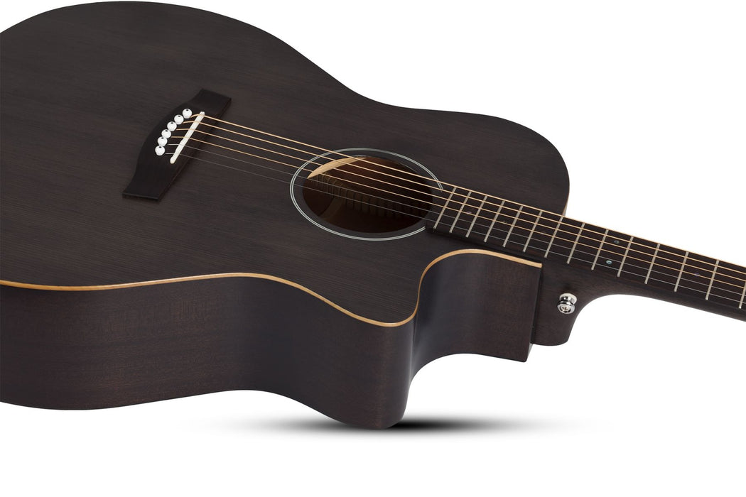 Schecter Deluxe Acoustic Satin See Through Black