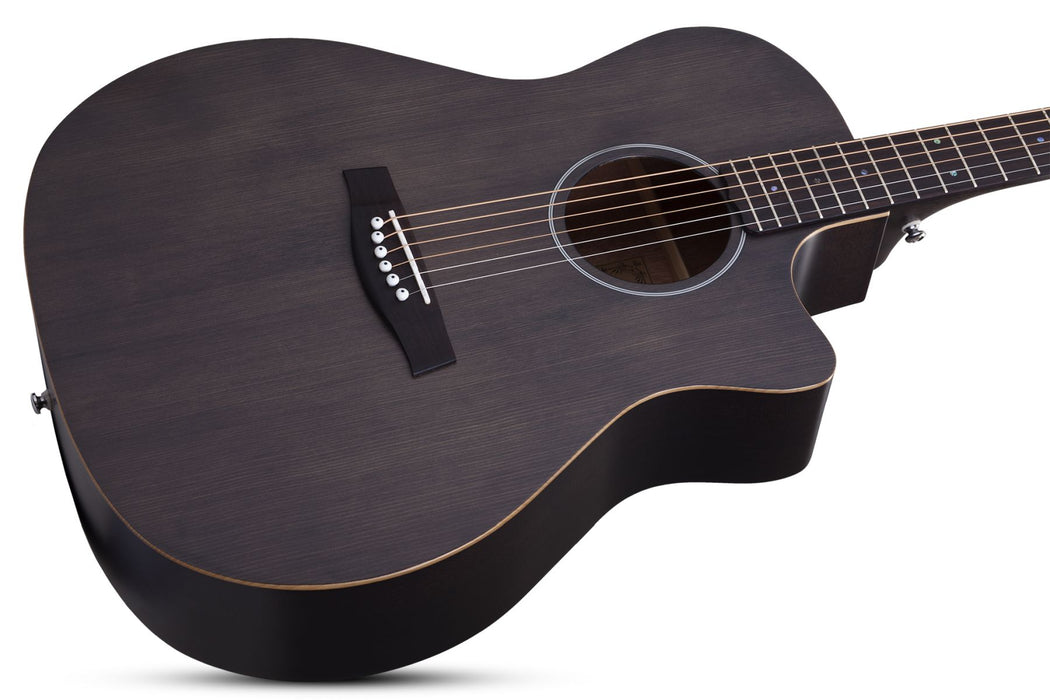 Schecter Deluxe Acoustic Satin See Through Black