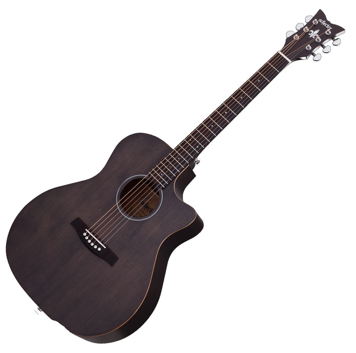 Schecter Deluxe Acoustic Satin See Through Black