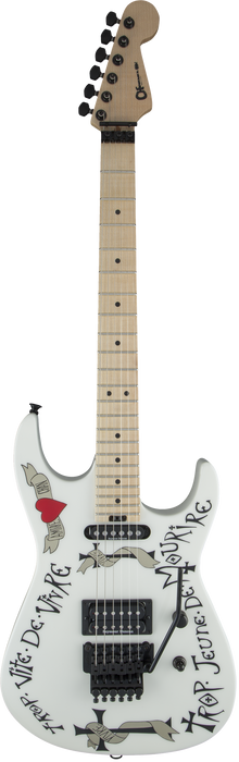 Charvel Warren DeMartini USA Signature Frenchie, Maple Fingerboard, Snow White w/ Frenchie Graphic