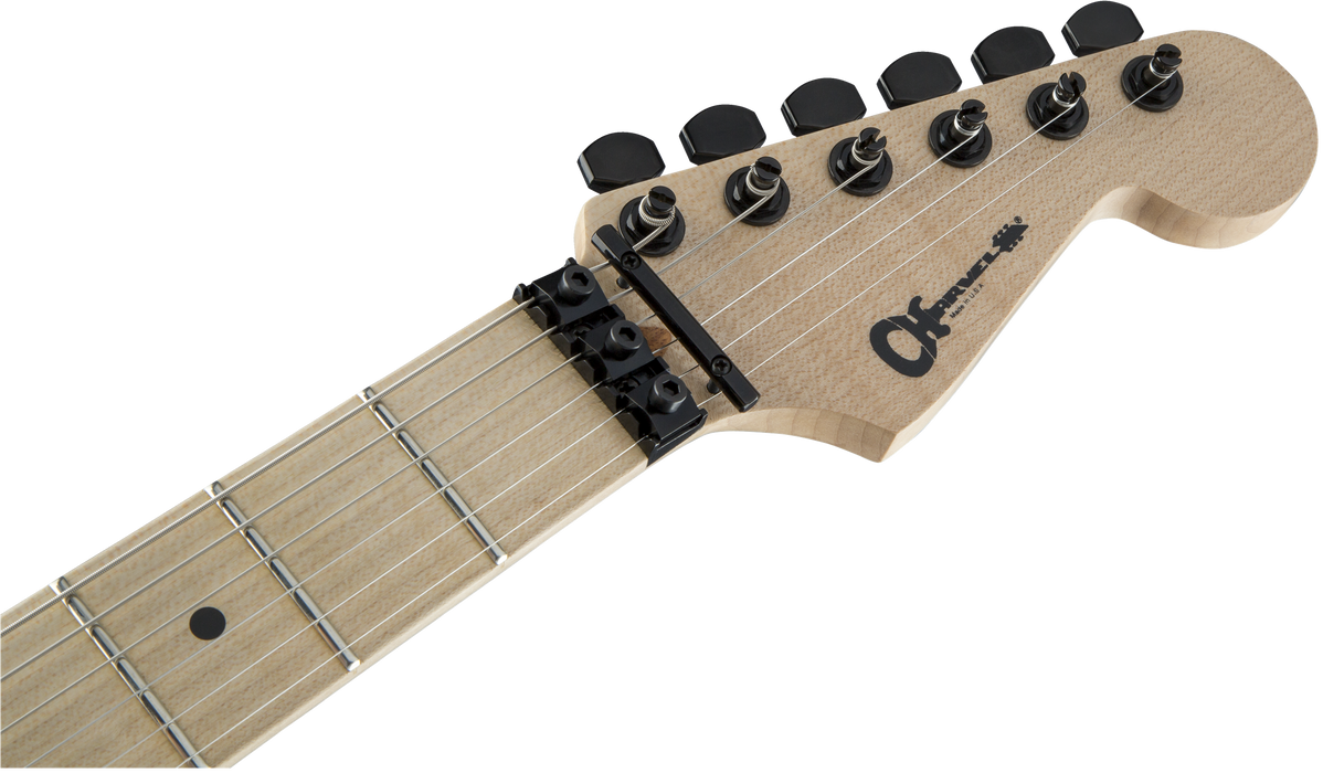 Charvel Warren DeMartini USA Signature Frenchie, Maple Fingerboard, Snow White w/ Frenchie Graphic