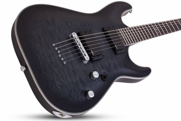 Schecter C-1 Platinum See Through Black Satin