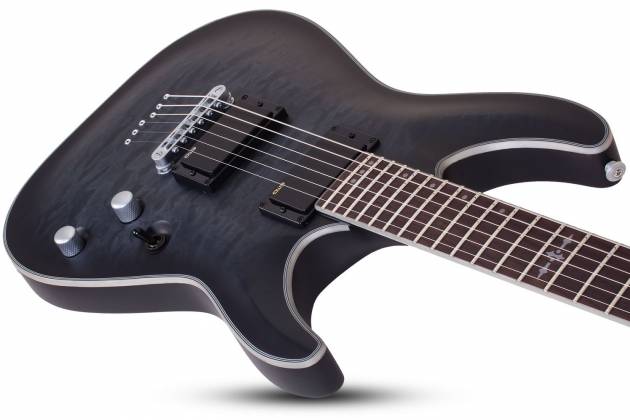 Schecter C-1 Platinum See Through Black Satin