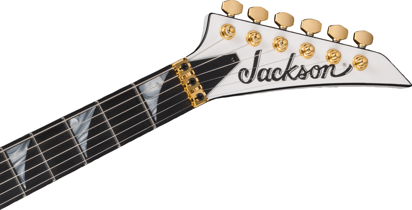 Jackson  MJ Series Rhoads RR24MG, Ebony Fingerboard, White with Black Pinstripes