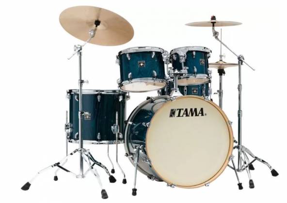 Tama Superstar Classic 5-Piece Shell Pack (22,10,12,16,SD) - Gloss Sapphire Lacebark Pine